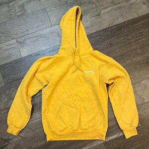 Shadow Hill mustard yellow logo hoodie